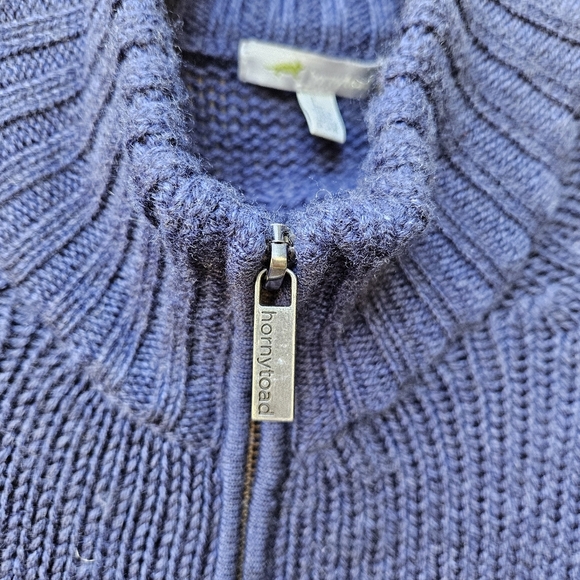 Horny Toad blue merino wool Seabourn zip cardigan size large - Picture 4 of 10